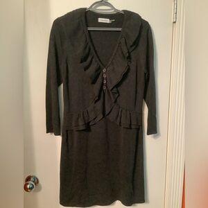 Size large sweater dress, dark grey